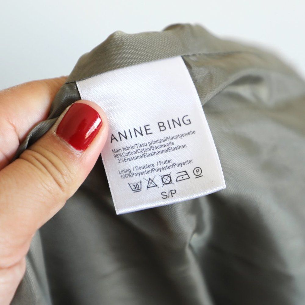 Anine Bing Olive Green Tie-Sleeve Trench Jacket - Picture 11 of 11